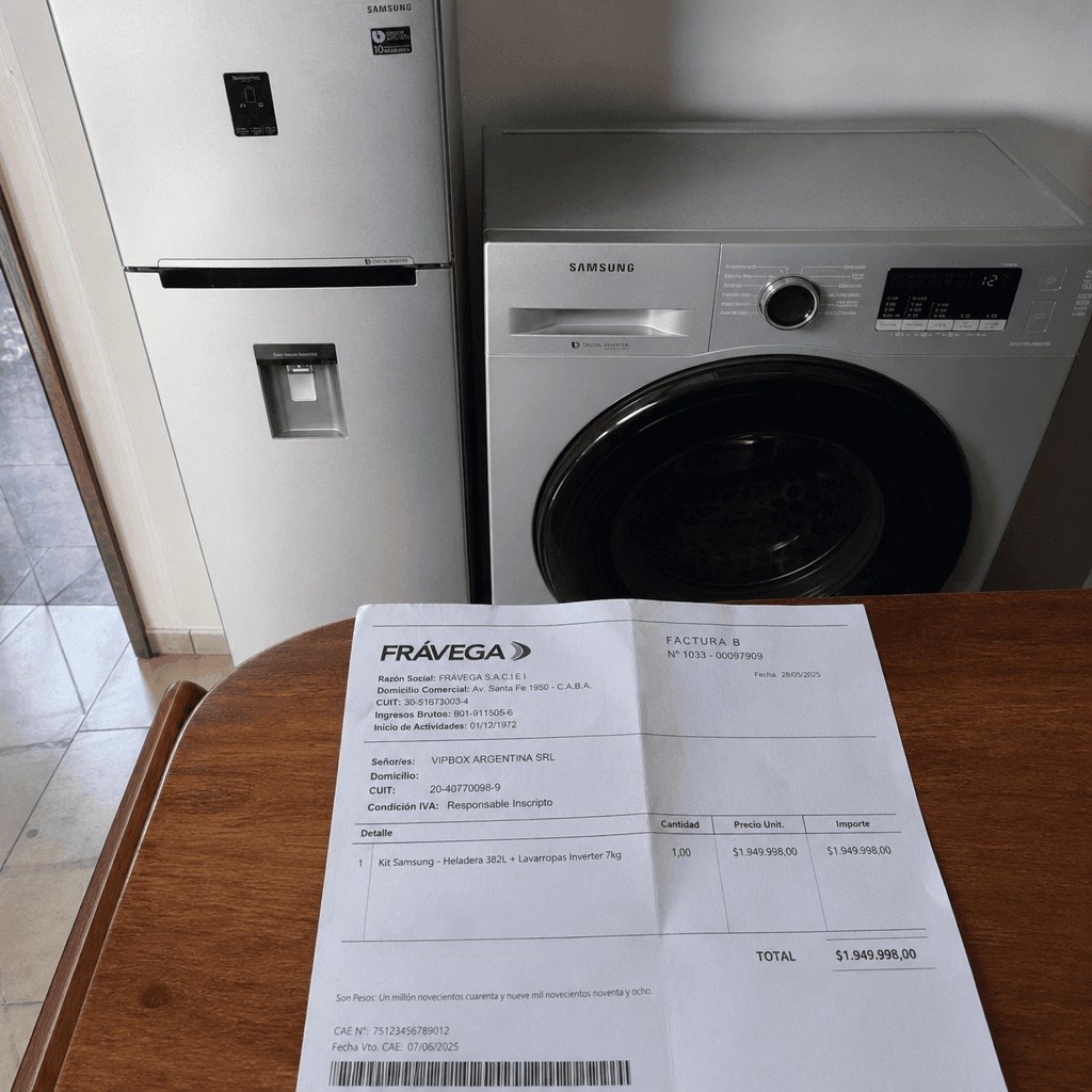 Factura legal del premio comprado por VIPBOX