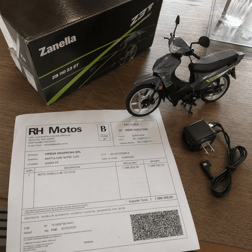 Factura legal del premio comprado por VIPBOX